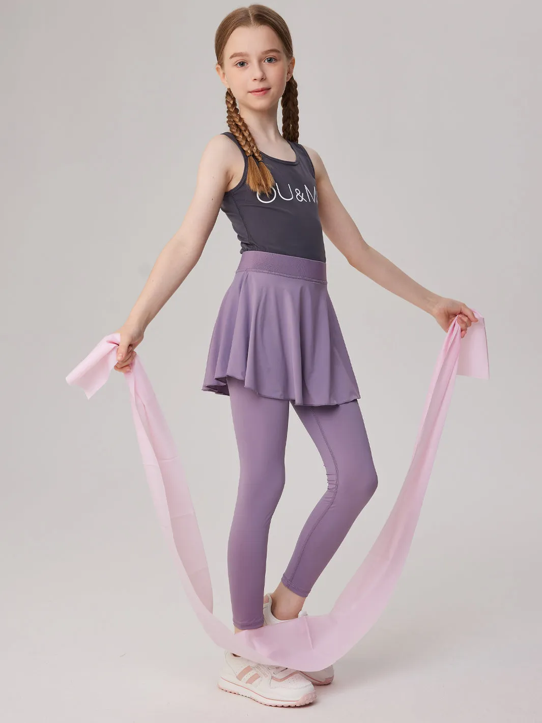 2 In 1 Soft Ballet Skirt Leggings