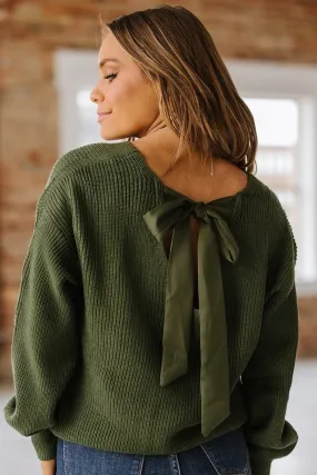 Annalise Lantern Sleeve Bow Knot Sweater