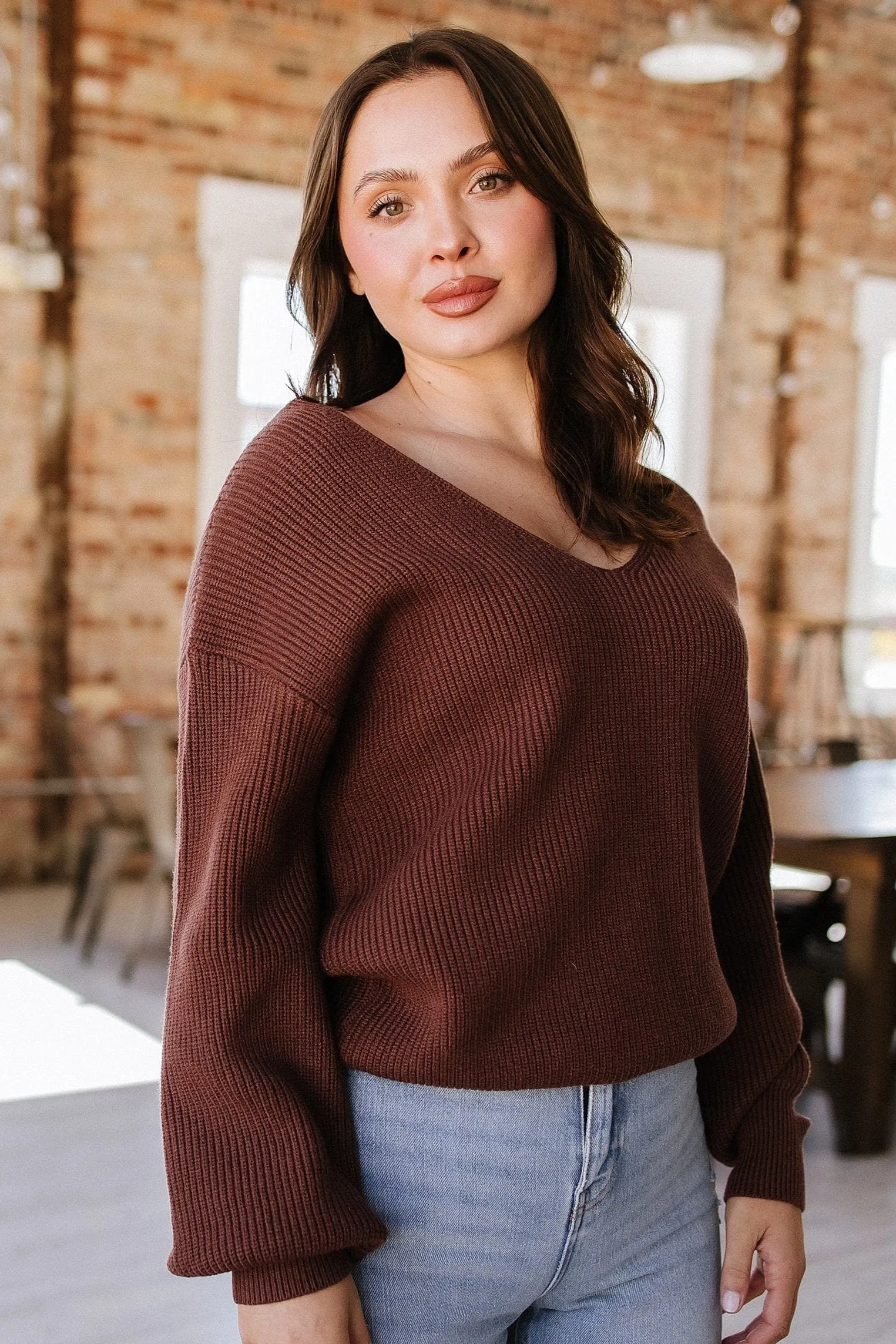 Annalise Lantern Sleeve Bow Knot Sweater