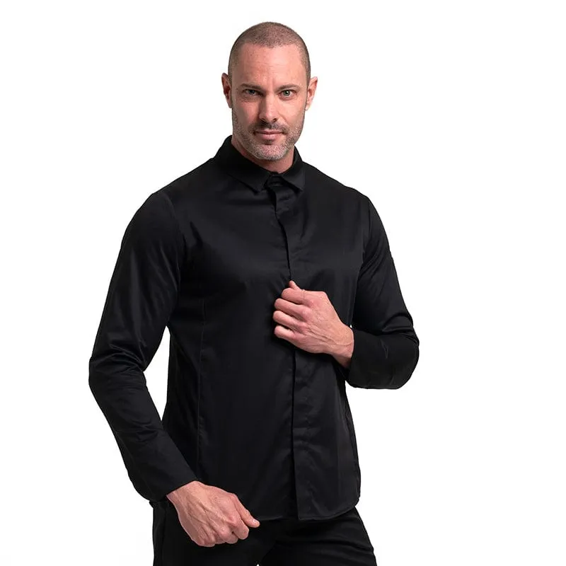 Black Long Sleeve Kitchen Coat Figari - ROBUR