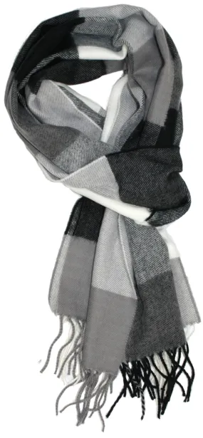 Bold Check Cashmere Feel Men's Scarf