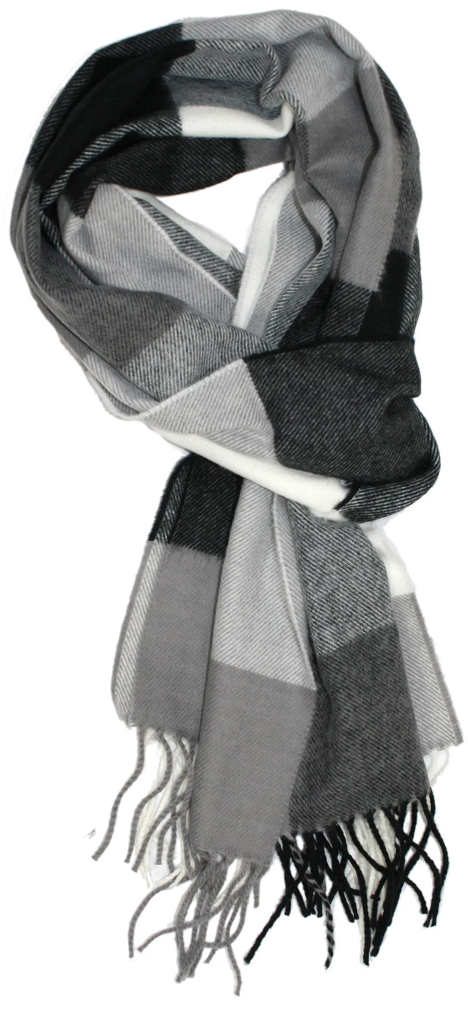 Bold Check Cashmere Feel Men's Scarf