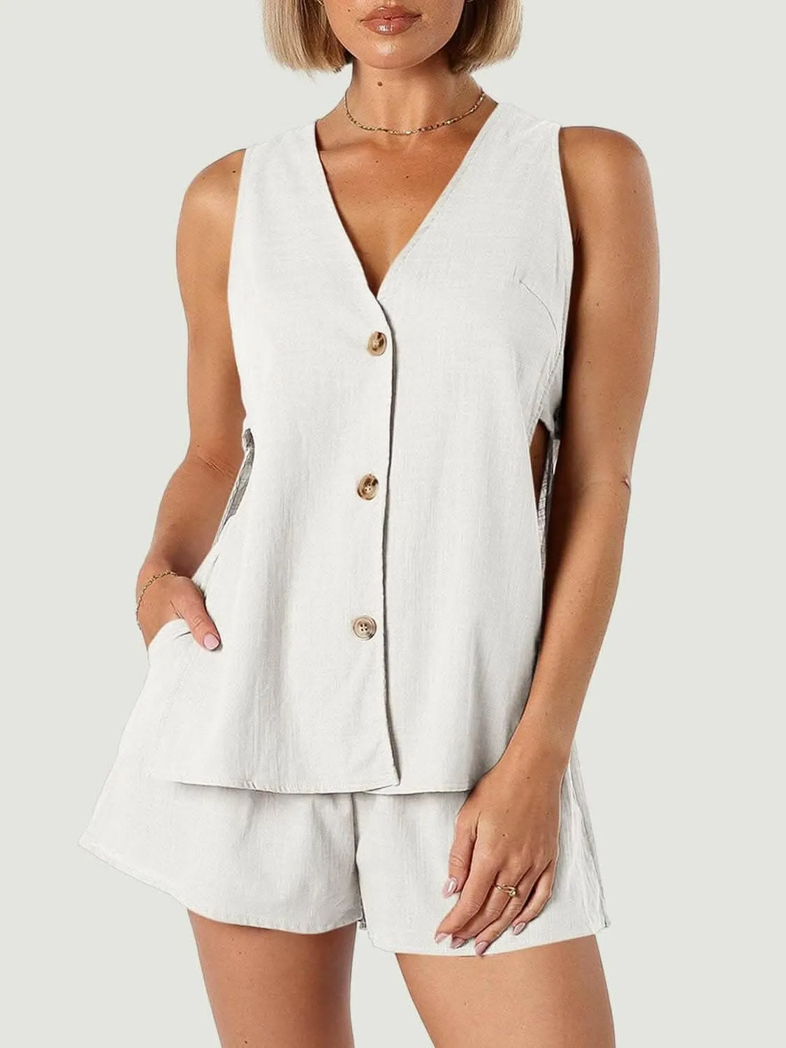 Chic cotton lounge set - cozy comfort