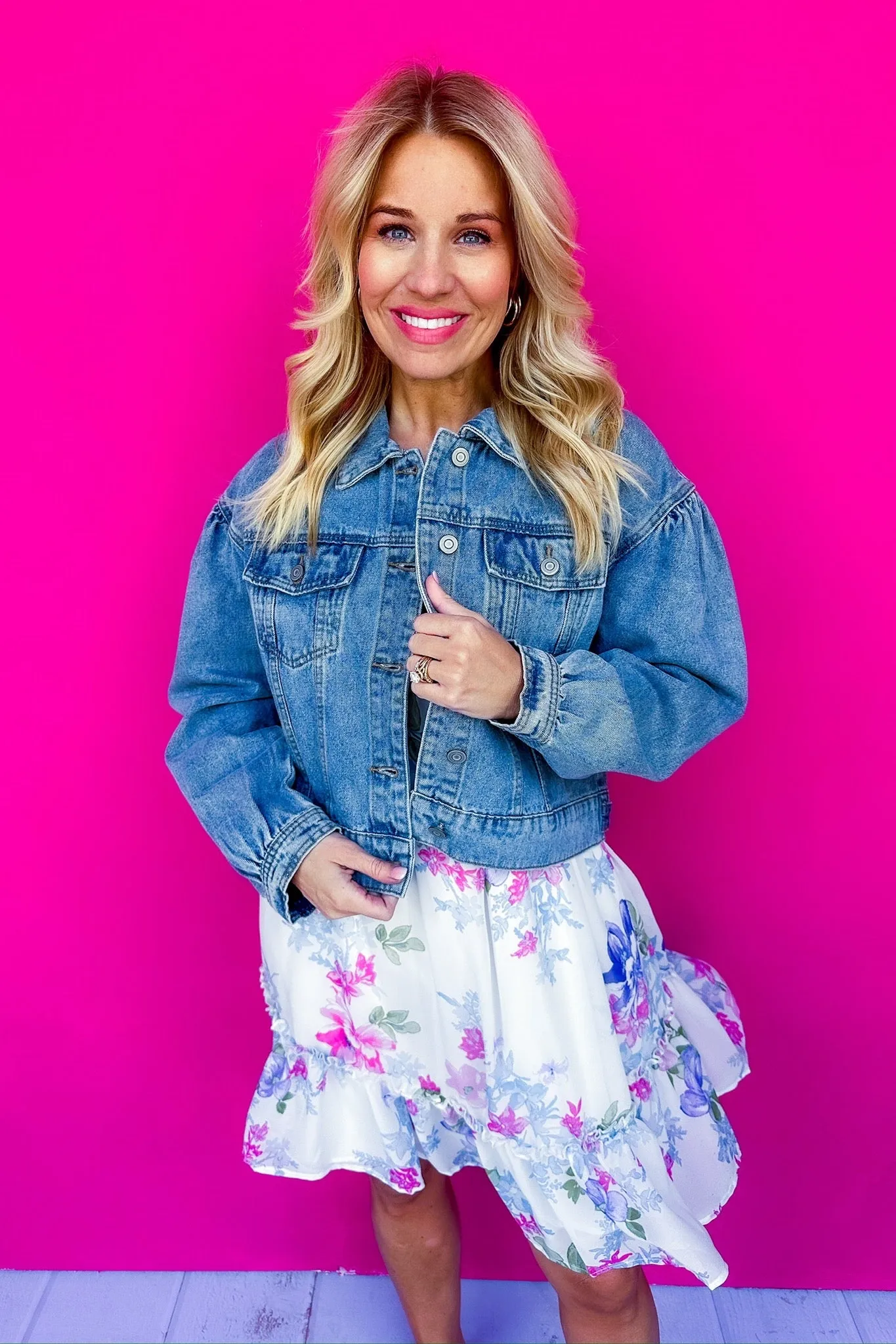 Closet Staple Puff Sleeve Denim Jacket