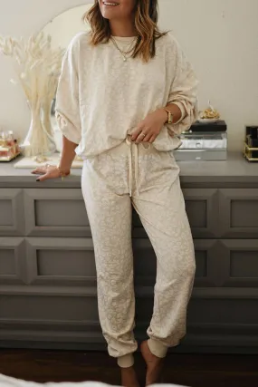 Cozy cheetah print loungewear set Cozy cheetah print loungewear set