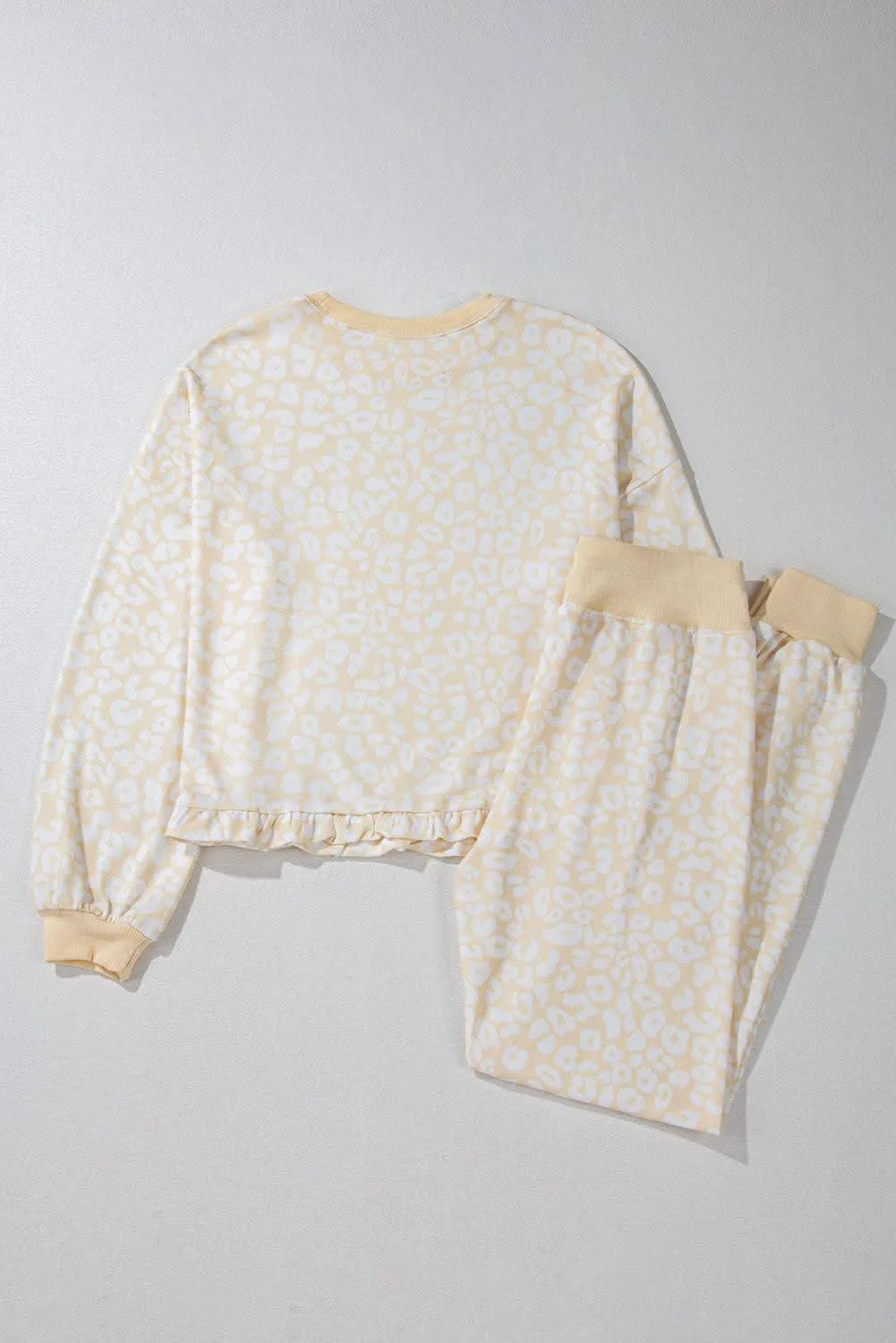 Cozy cheetah print loungewear set