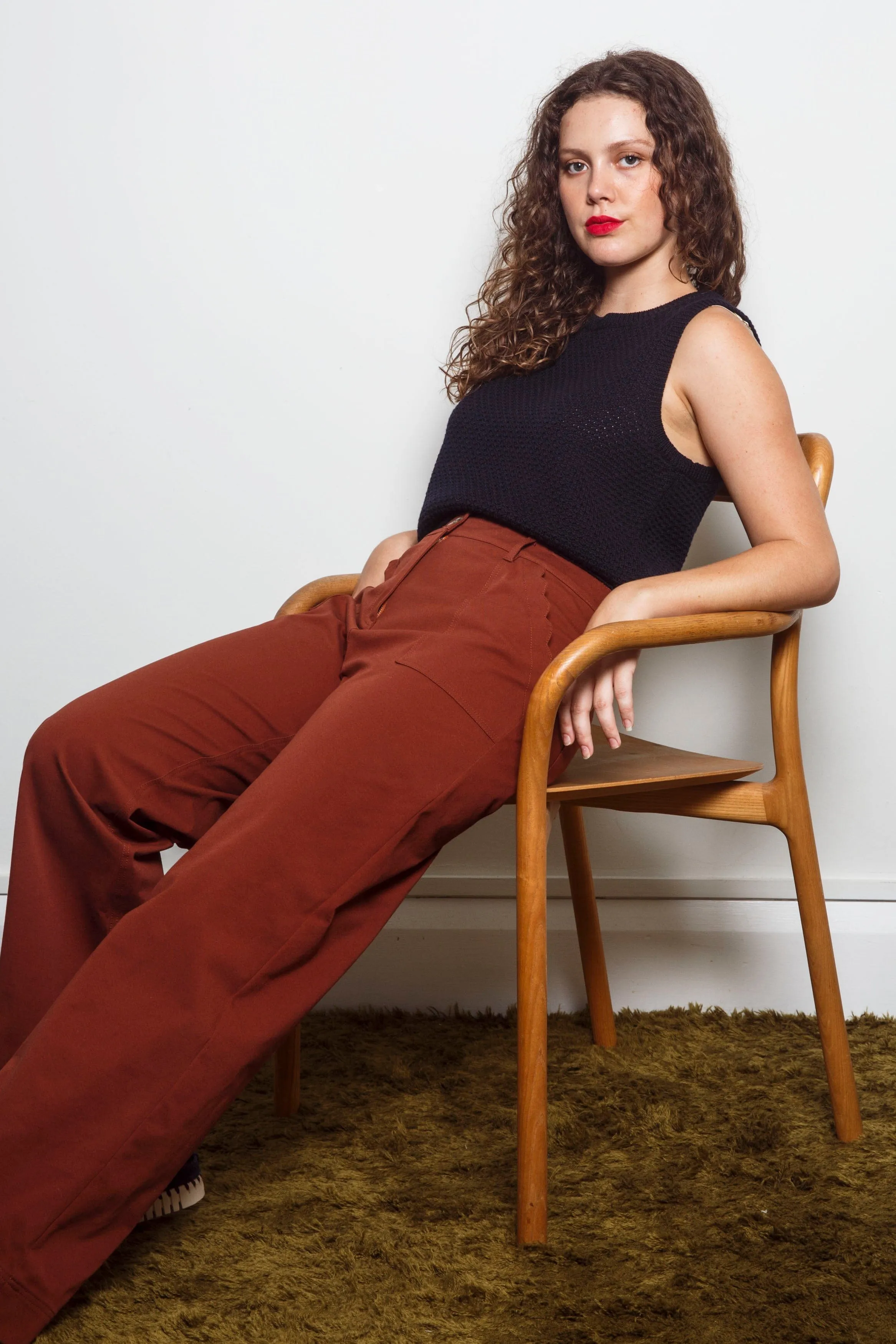 Dalston Sandy Pants Rust