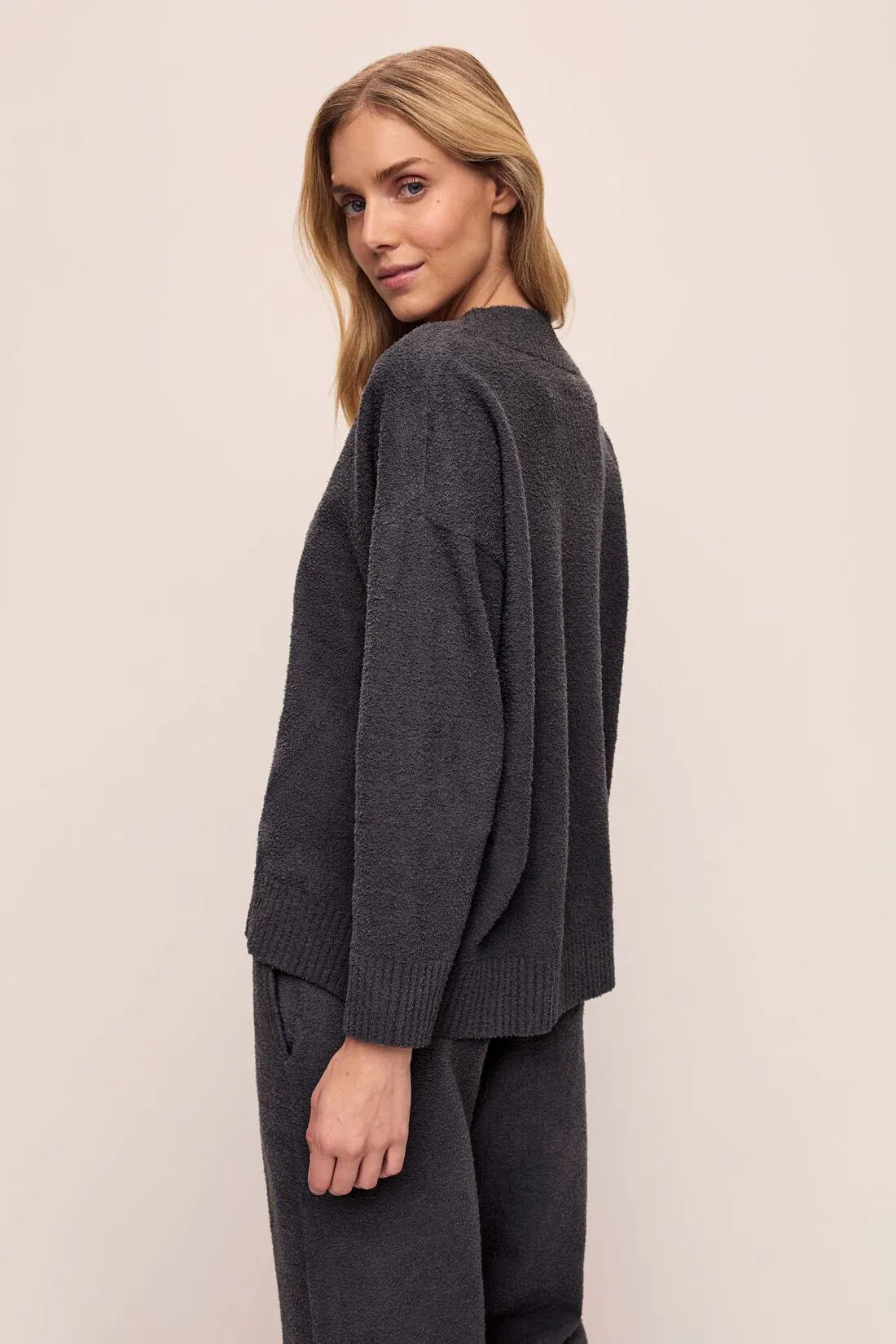 Eberjey Recycled Boucle Sweater - Graphite