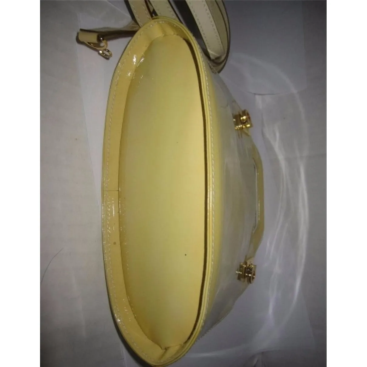 Ferragamo yellow patent leather two-way handbag- RE-RELEASED!