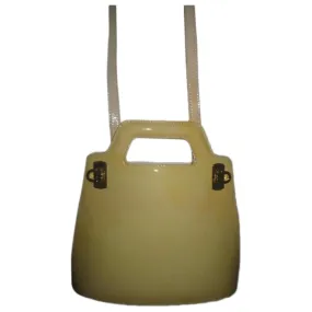 Ferragamo yellow patent leather two-way handbag- RE-RELEASED!