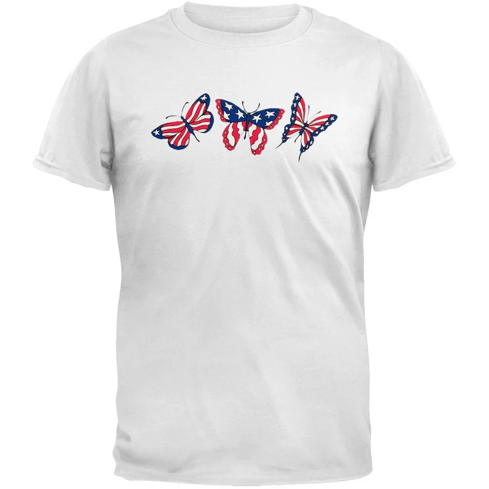 Flag Butterflies Navy T-Shirt