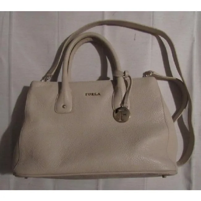 Furla New Pursesnew Designer Purses Ivory Blush Textured Leather Satchel