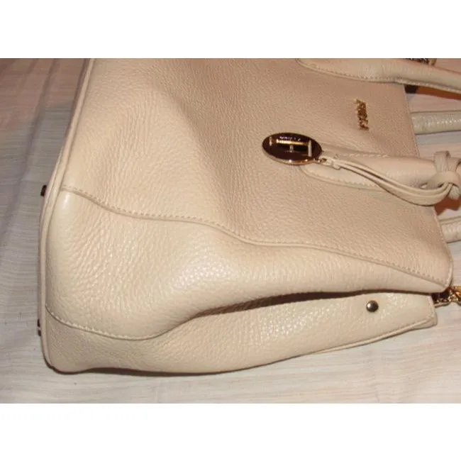 Furla New Pursesnew Designer Purses Ivory Blush Textured Leather Satchel