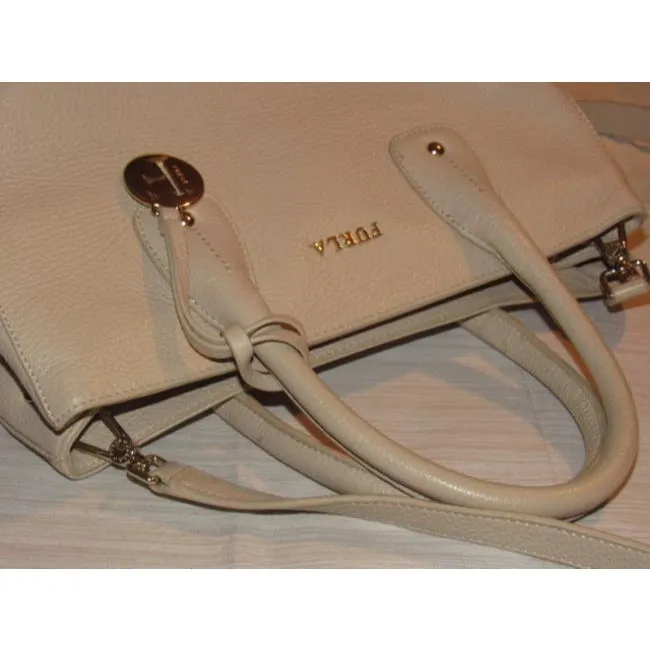 Furla New Pursesnew Designer Purses Ivory Blush Textured Leather Satchel