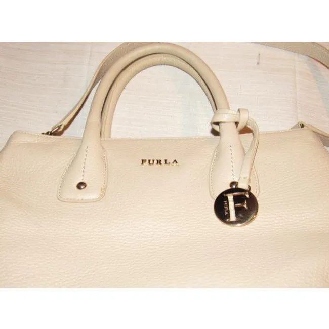 Furla New Pursesnew Designer Purses Ivory Blush Textured Leather Satchel