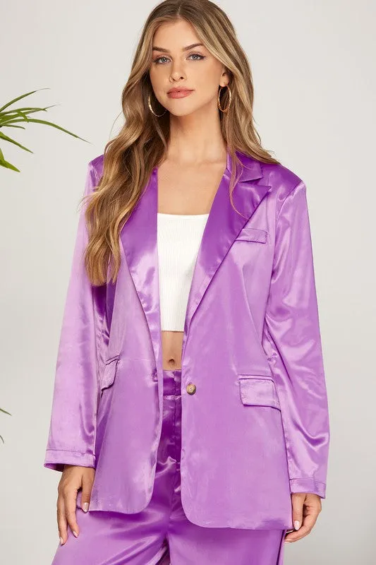 Girl Boss Satin Blazer