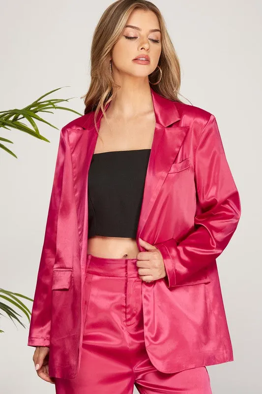 Girl Boss Satin Blazer