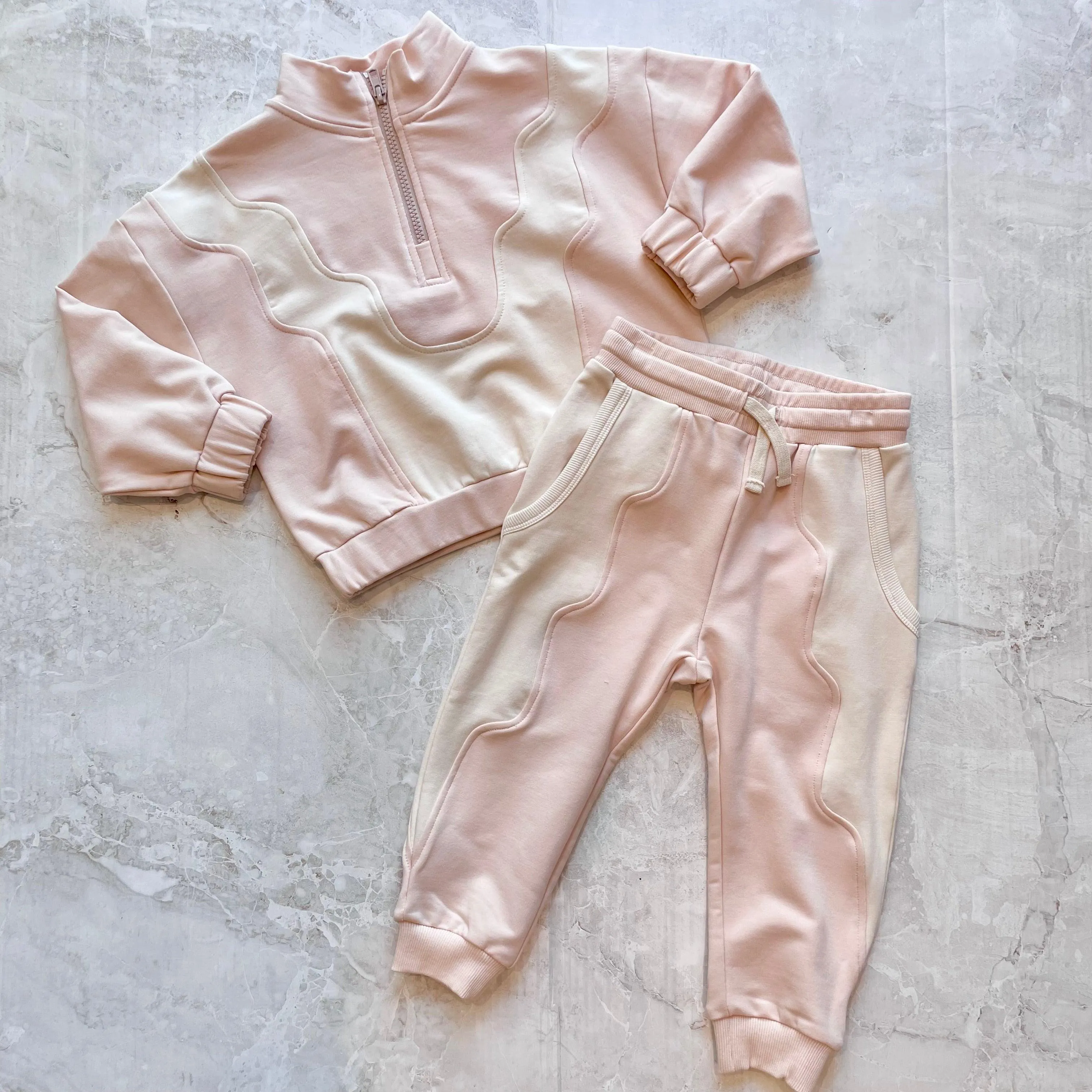 Girls Sets | West 2 Piece Set - Shell | Rylee and Cru