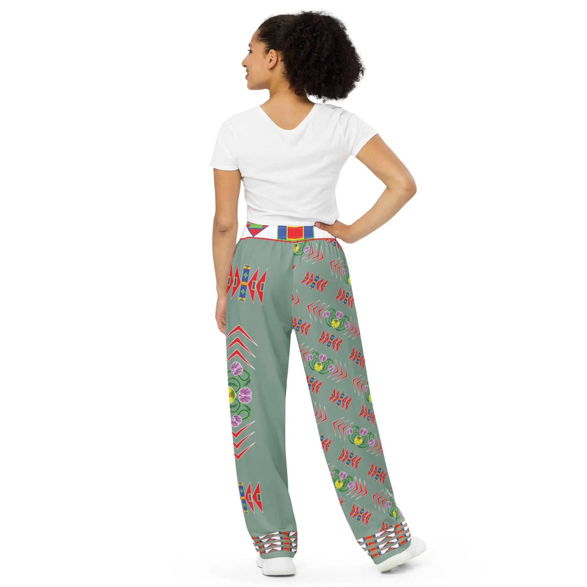 Gratitude Moss unisex wide-leg pants