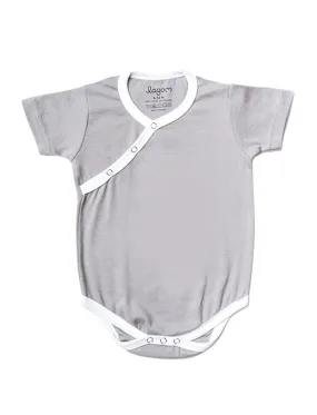 Kimono Grey Short Sleeve Onesie