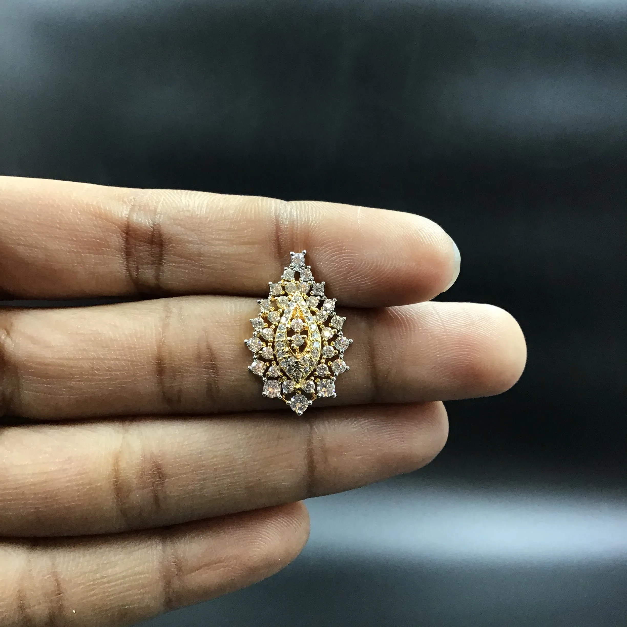 Light Zircon/AD Pendant Set 6182-08