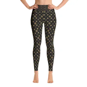New Orleans Saints Louisiana Elegance "Louis" Premium Yoga Leggings