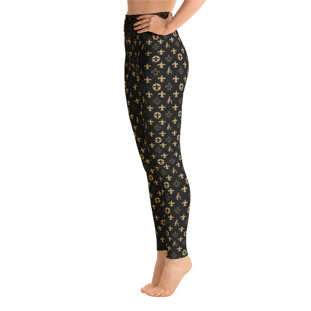 New Orleans Saints Louisiana Elegance "Louis" Premium Yoga Leggings