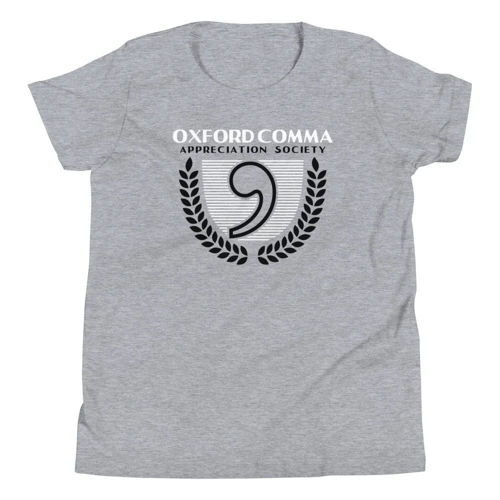 Oxford Comma Appreciation Society Kid's Youth Tee