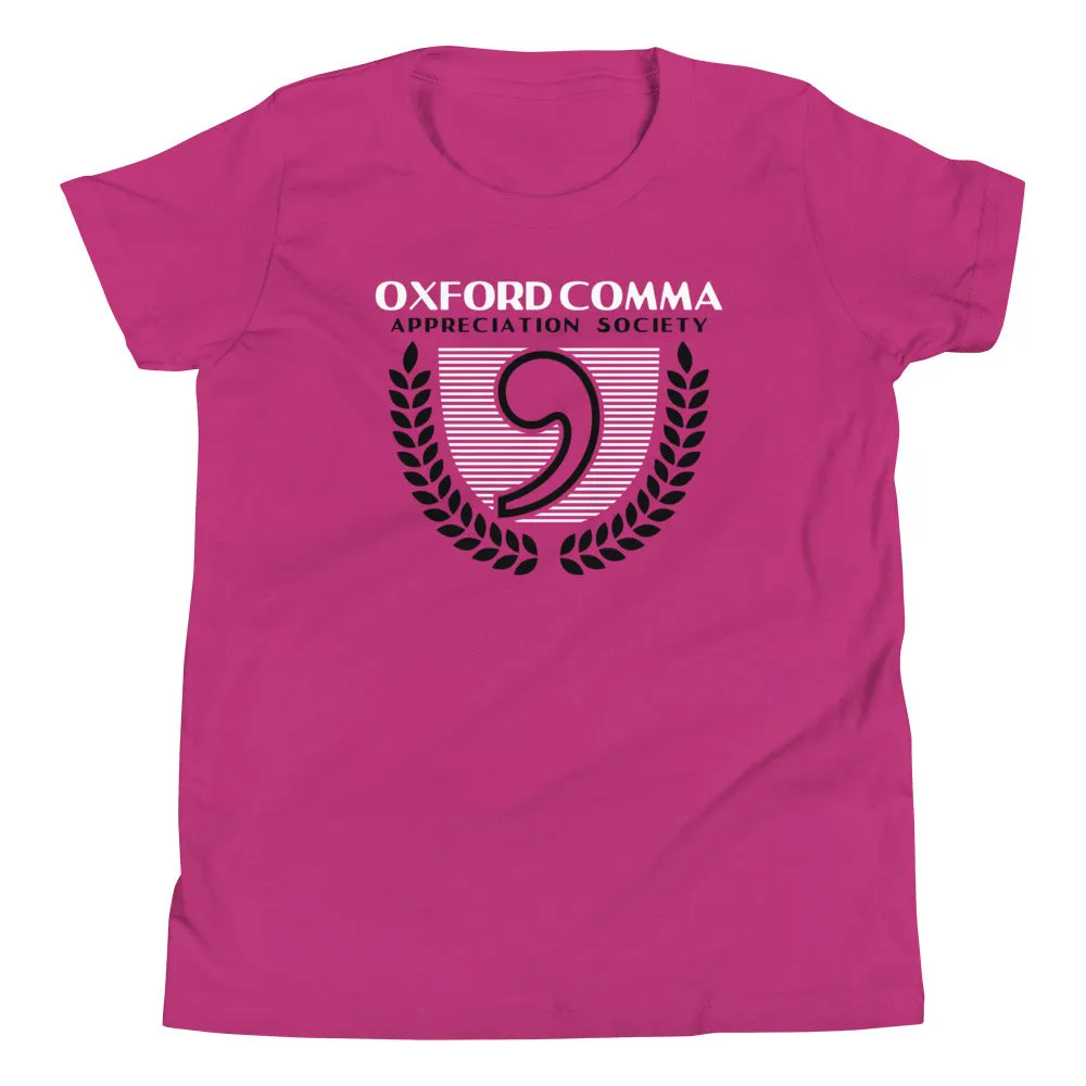 Oxford Comma Appreciation Society Kid's Youth Tee