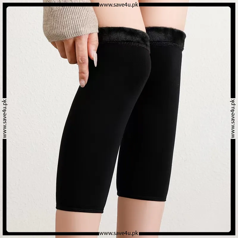 Perfect Support Soft and Warm Knee Warmer for Winter - Black