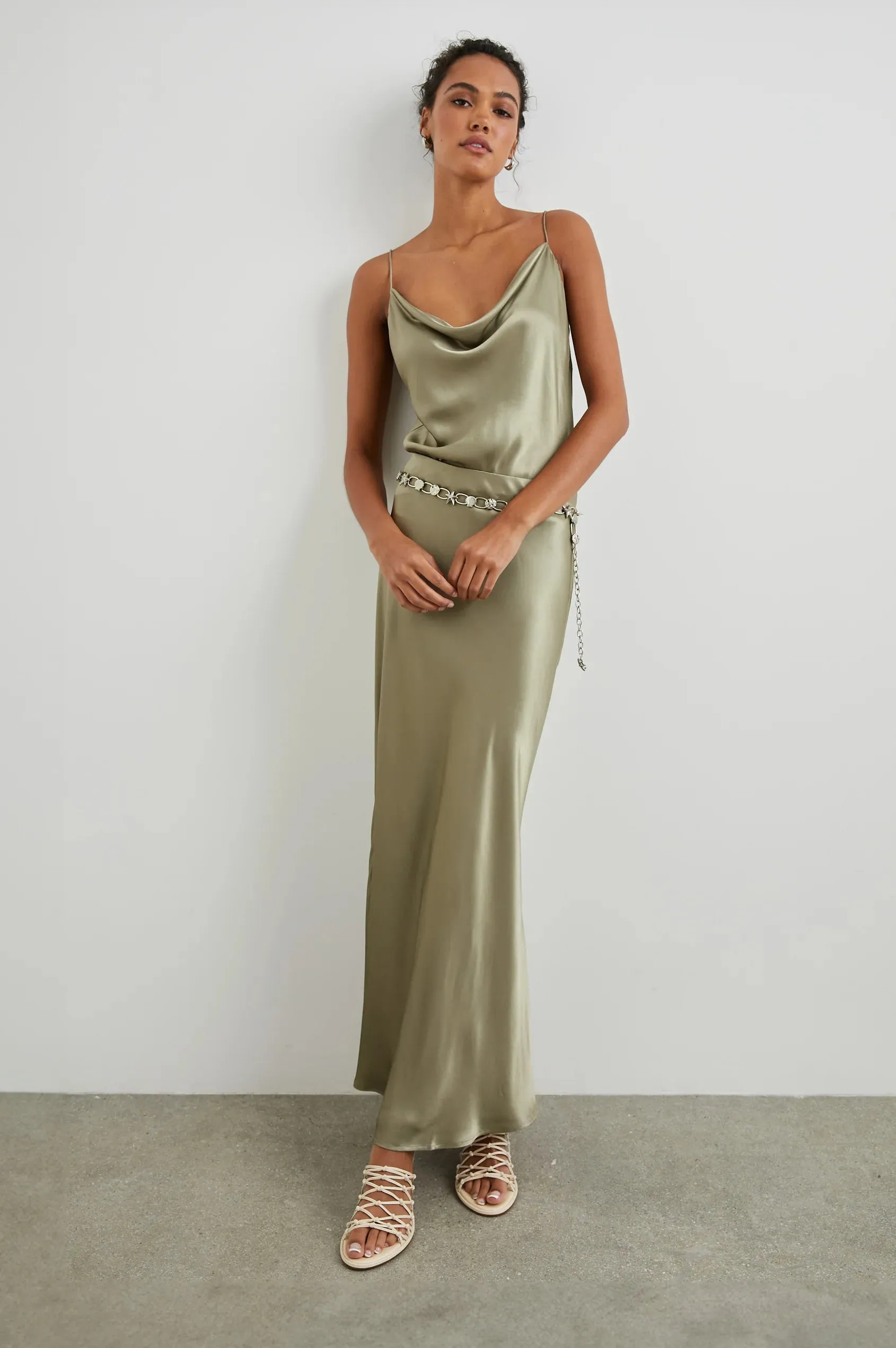 Rails Romina Satin Crepe Maxi Skirt- Mermaid