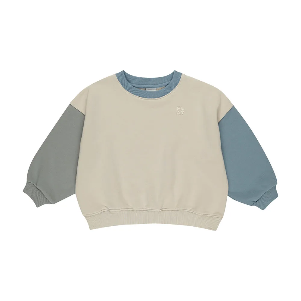 Relaxed Sweatshirt & Shorts Set | Colour Block