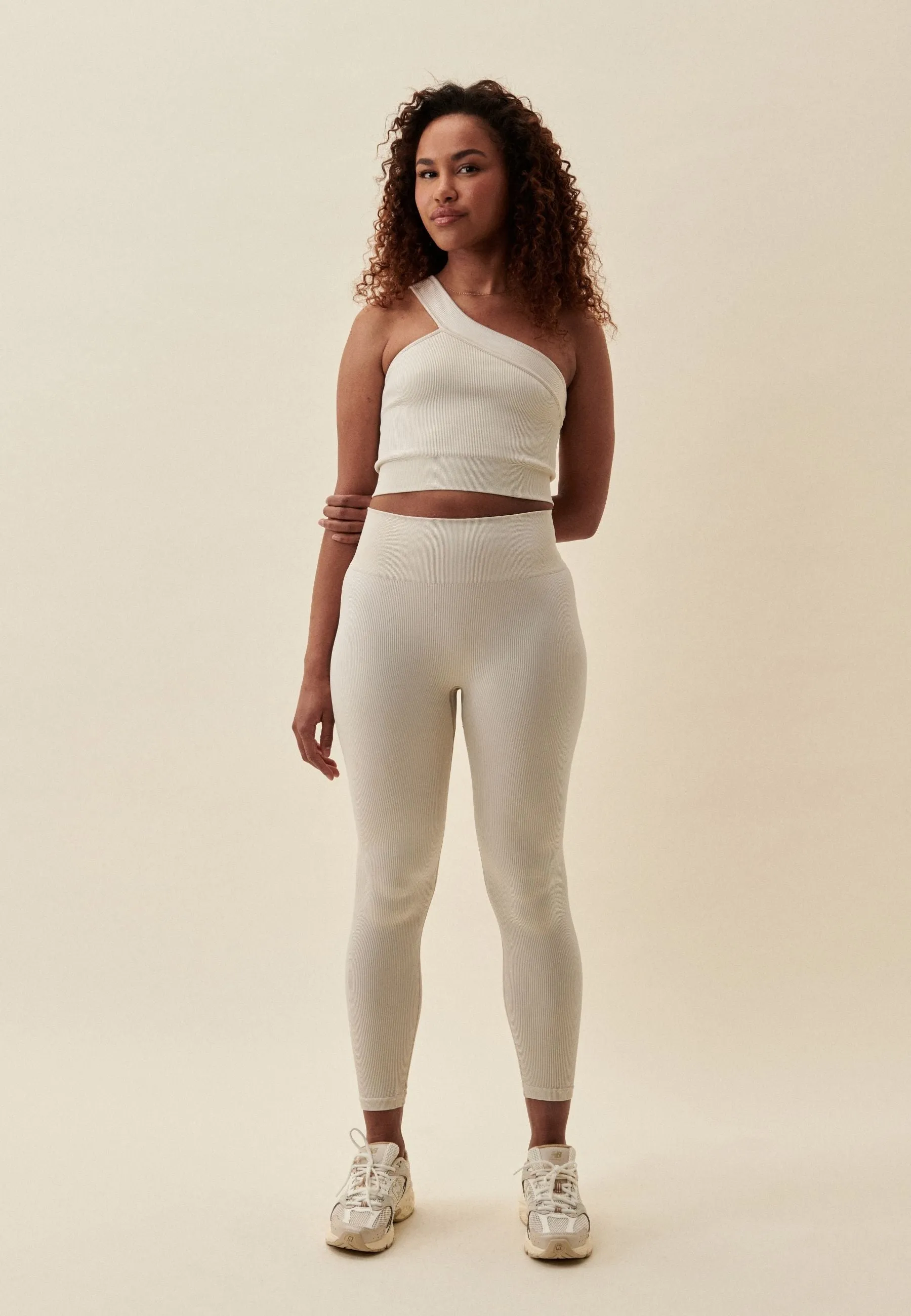 Ribbed Seamless Leggings - Marshmallow