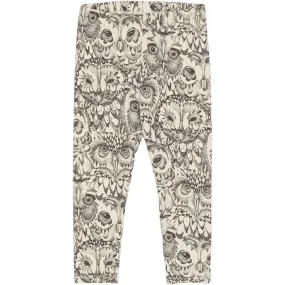 SGPaula Baby Leggings m/Ugler - Cremehvid (Cream)