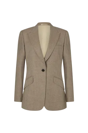Single Breasted Jacket in Herringbone