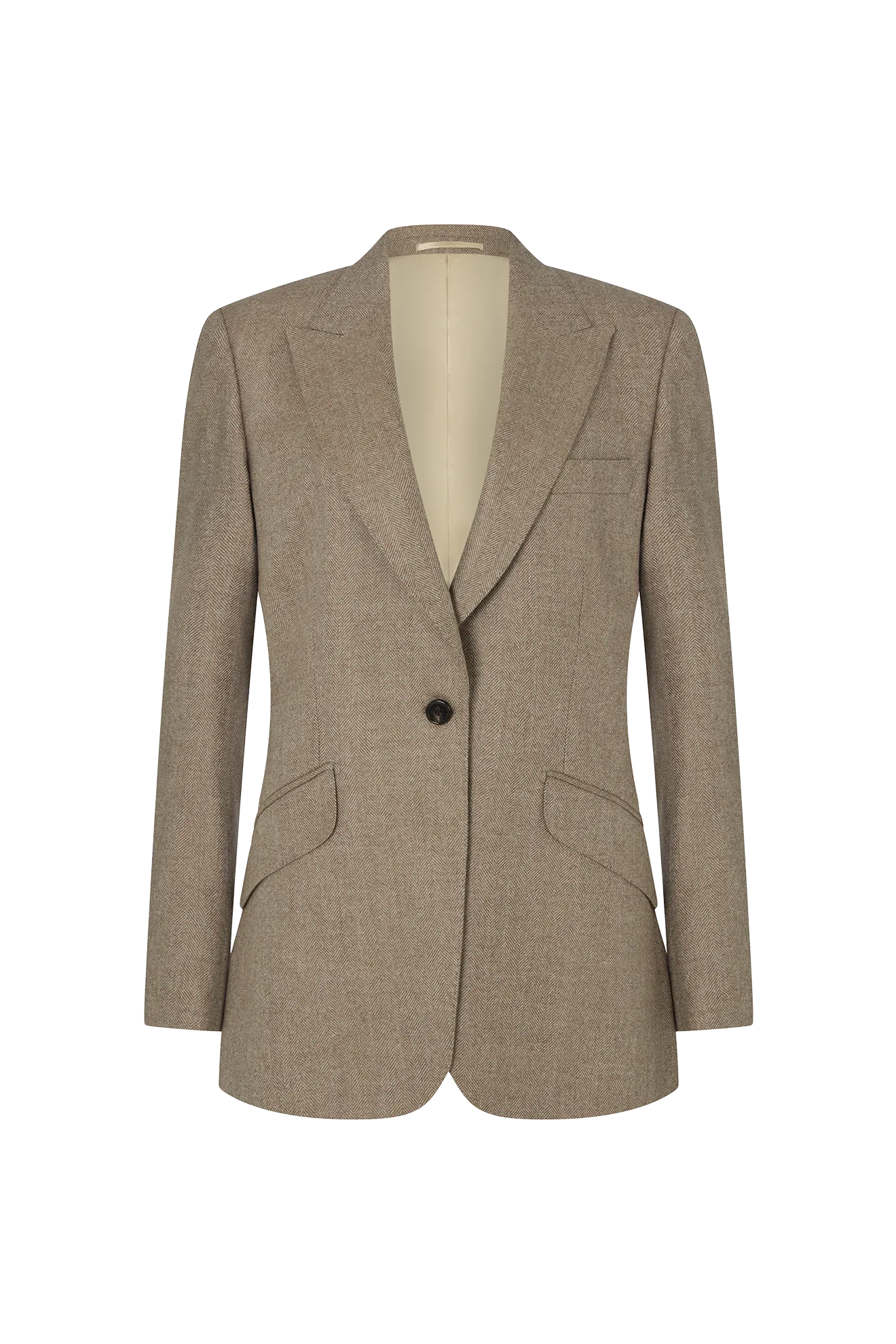 Single Breasted Jacket in Herringbone