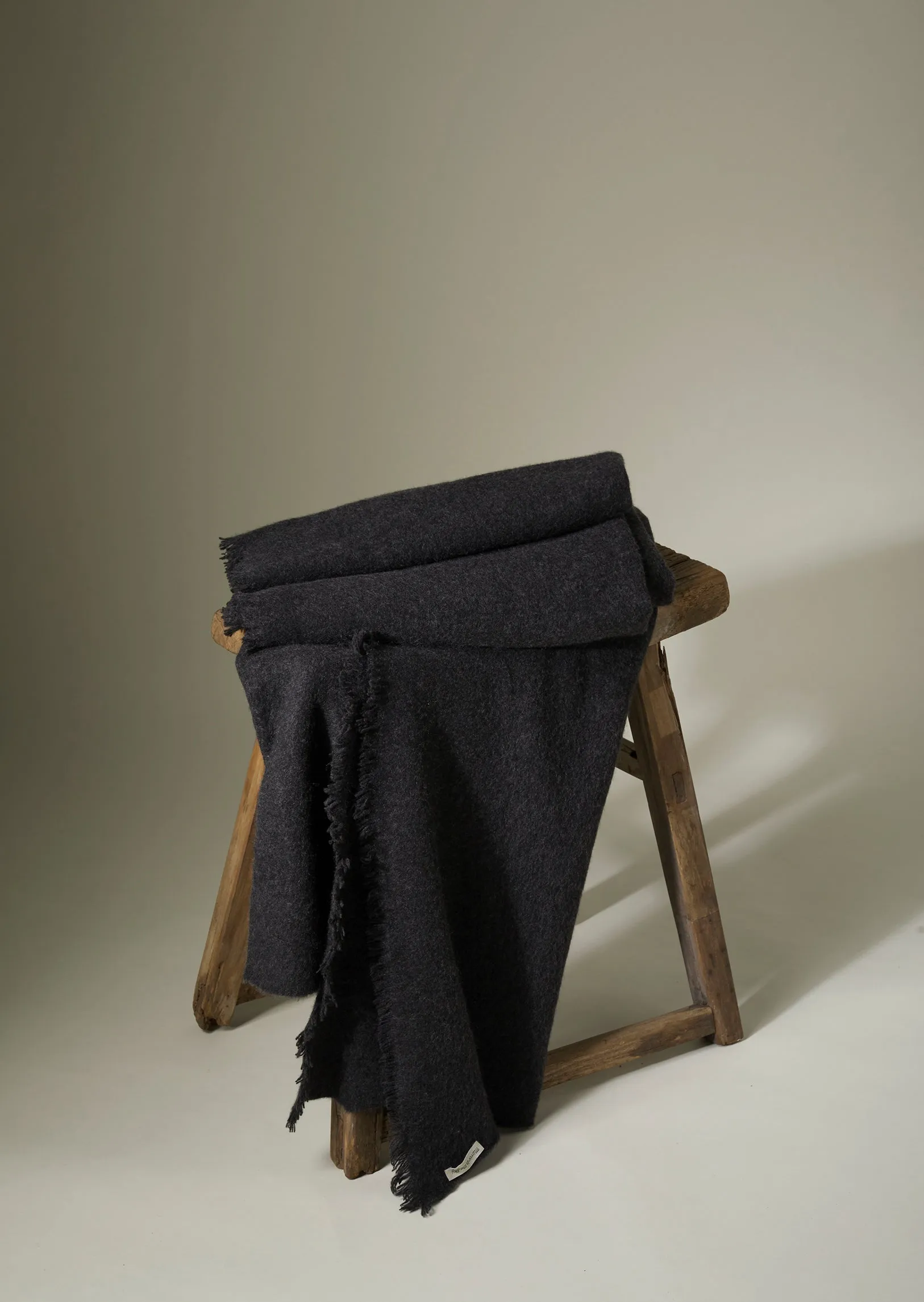 Soft Felted Cashmere Blanket ( BABY CASHMERE ) Charcoal