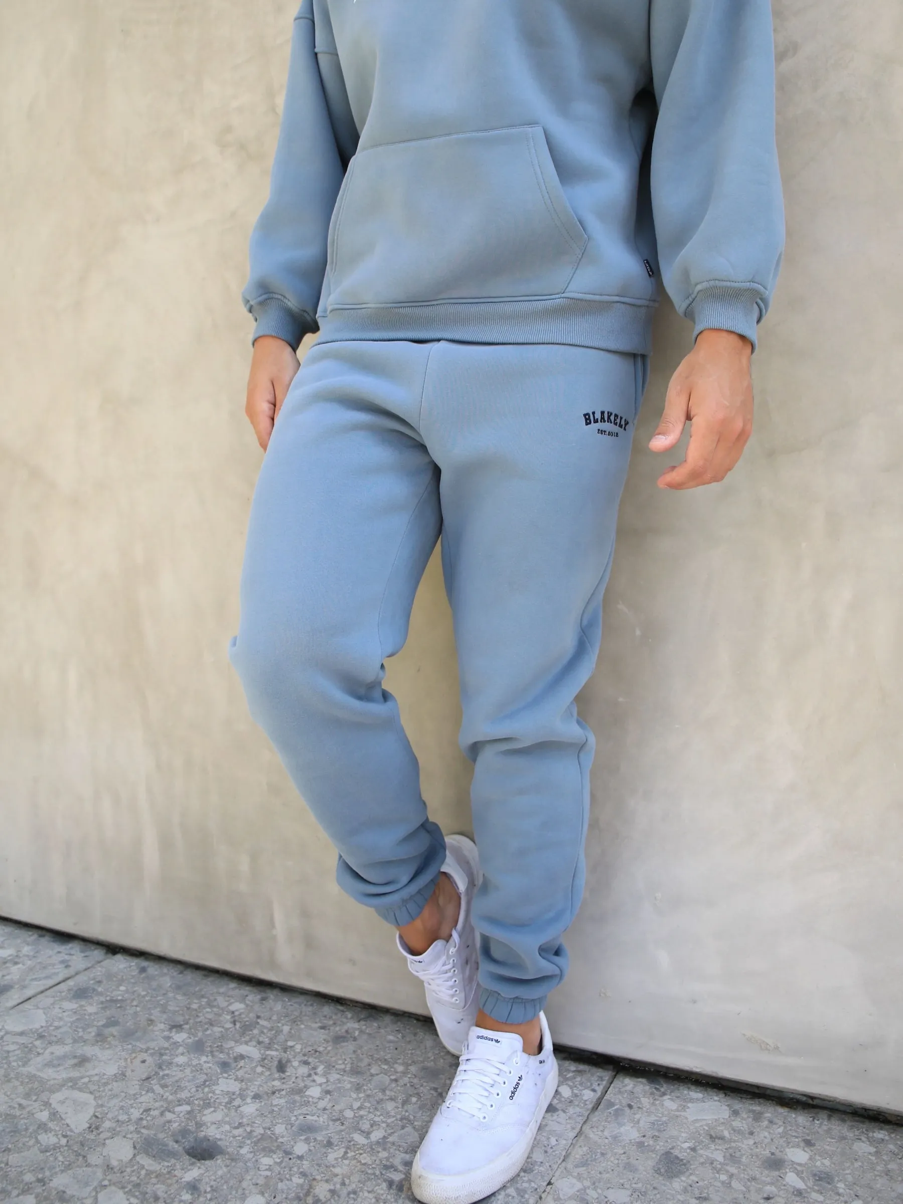 Varsity Relaxed Sweatpants - Blue